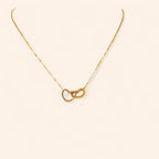 Collier cœurs dorés entrelacés  Collier Jethyka