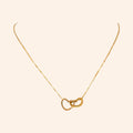 Collier cœurs dorés entrelacés  Collier Jethyka