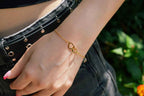 Bracelet Cœurs entrelacés dorés