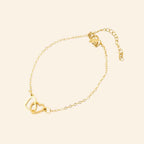 Bracelet Cœurs entrelacés dorés