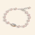 Bracelet Love en pierres naturelles Quartz Rose