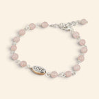 Bracelet Love en pierres naturelles Quartz Rose