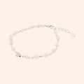 Bracelet JETHYKA en quartz rose et perle cœur argenté, bijou fantaisie réglable