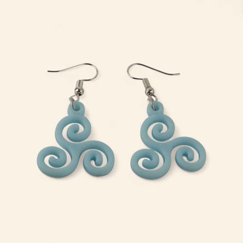 Boucles d'oreilles Triskell Bleu